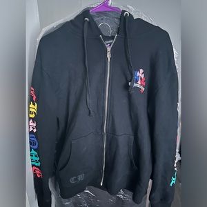men medium multi color chrome hearts zip up